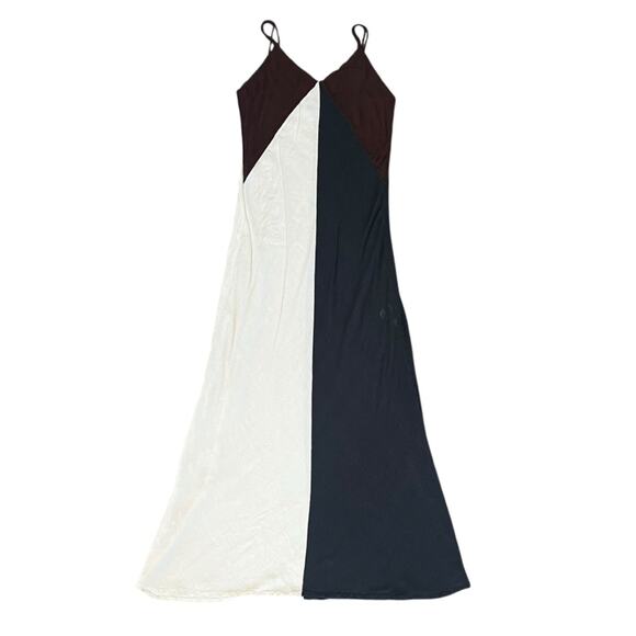 Conditions Apply Womens Avimaria Colorblock Black White Slip Sundress Maxi Dress - Picture 16 of 16